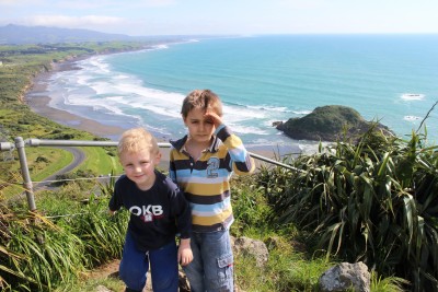 The wonderful view from the top of the coastline towards Oakura.