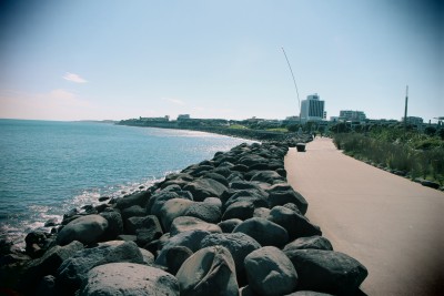 This photo is getting closer to the centre of town. You can see our windwand which has become a landmark icon in New Plymouth