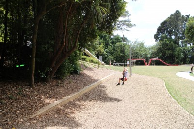 The flying fox at the Park playground