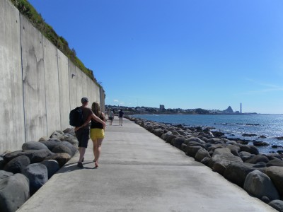 This photo is taken between East End Beach and the Wind Wand walking the other direction