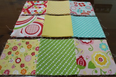 Firstly sew the rows and press the seams in opposite directions. This helps them fit together nicely and the sewn lines to join up when you sew the rows together.