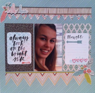 Another Leeara page. I'm trying to catch up on completing her album. this page was created using a Kaisercraft Kit.