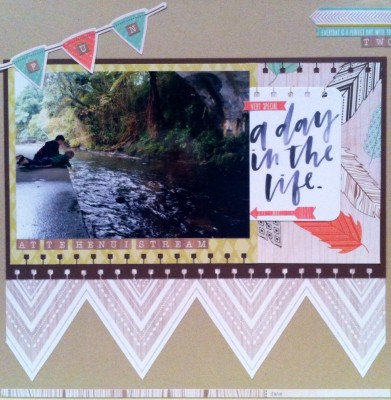 Another page using a Kaisercraft Kit. This one of Jayden and Christian while on holiday in New Plymouth.