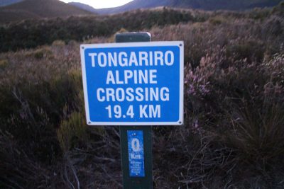 The distance of the crossing. We had a guide with us so we turned at the highest point of the crossing, carried on to Tongariro summit and then our guide led us back to the start point.